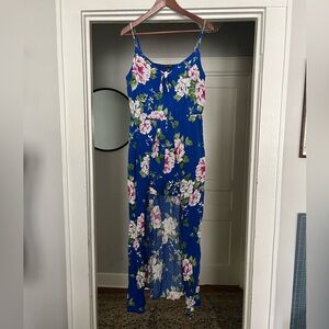 Vacation skirted romper, floral and fun!